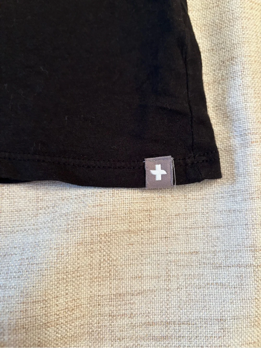 Figs Black V-Neck Tee Top Medium